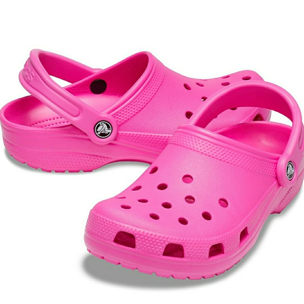 NWT Electric Pink Crocs Size M9 / W11